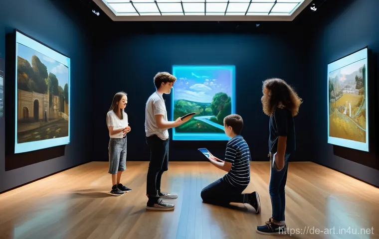 미술 교육과 미래 예술 교육 전망 - **Virtual Atelier: Global Collaboration**
    "A diverse group of young adults and teenagers, all co...