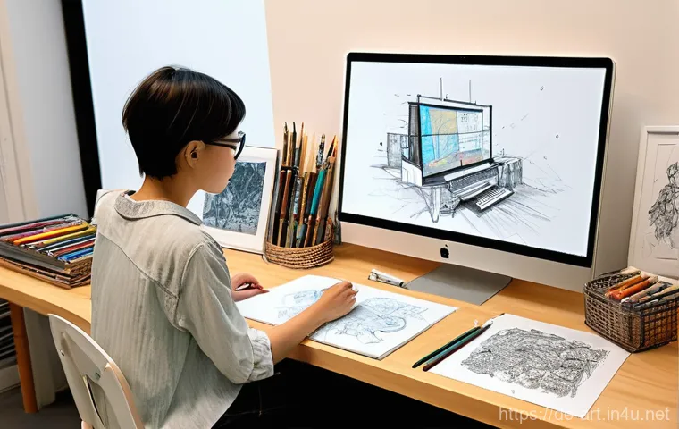 미술 교육과 미래 예술 교육 전망 - **Interactive Museum Experience: Augmented Reality Discovery**
    "Inside a sunlit, architecturally...