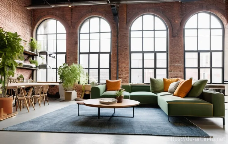 미술과 공간 디자인 교육 - Image Prompt 1: Sustainable Urban Loft Transformation**