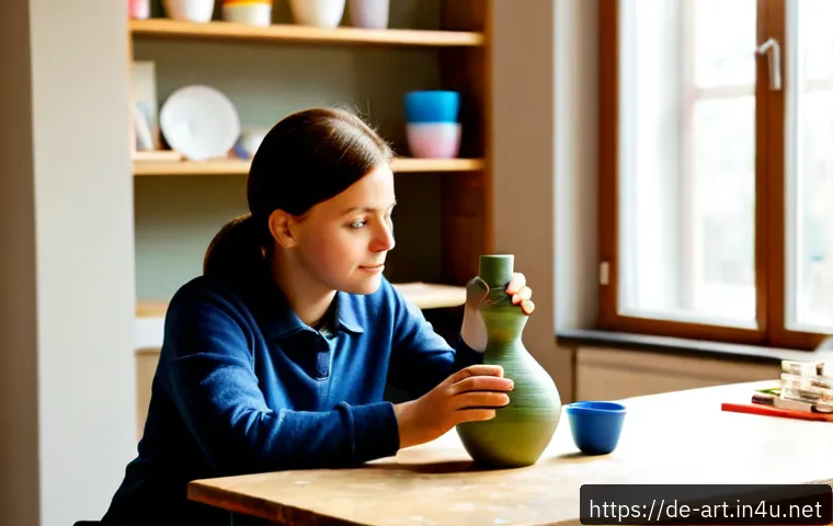 미술 교육과 조형 심리 분석 - Photorealistic German primary school art classroom, an attentive art educator gently observing a chi...